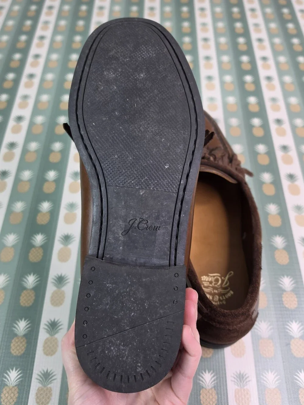 J. Crew Brown Camden leather kiltie tassel loafers